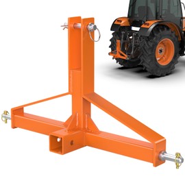 Orange 3 Point Hitch Receiver Quick Hitch Compatible, 3 Point Trailer Hitch 2" Receiver for Category 1 Tractor, 3 Pt Trailer Towing Hitch Tractor Drawbar for Kubota, John Deere, BX, Kioti, Yanmar etc