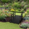 VINGLI 4 ft Garden Bridge, Arch Walkway Wooden Bridge with