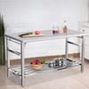 24 x 60 Inch Stainless Steel Folding Table for Prep