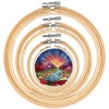 wonkeken 6 Pcs 6 Sizes Round Bamboo Embroidery Hoop Circle