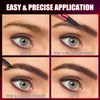 2-in-1 Liquid Brow Pen,1/2 Prong,Fine Tip,Brows,Liner,Beard,Hair(3#Dark Brown)