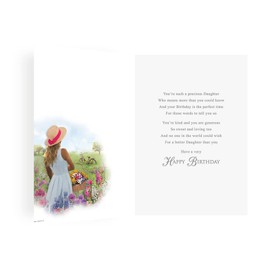 Regal Publishing Traditional Birthday Card Daughter - 9 x 6 inches