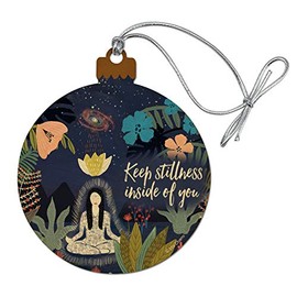 GRAPHICS & MORE Keep Stillness Inside of You Meditation Yoga Wood Christmas Tree Holiday Ornament