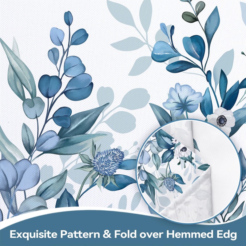 Summer Eucalyptus Leaf Washable Rectangle Table Cloth 60x84inch