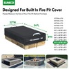 Rectangular Built In Stone Fire Pit Cover For In Ground