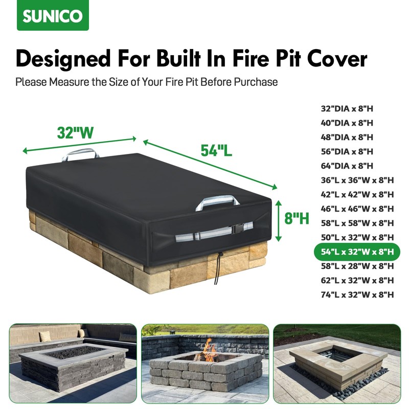 Rectangular Built In Stone Fire Pit Cover For In Ground
