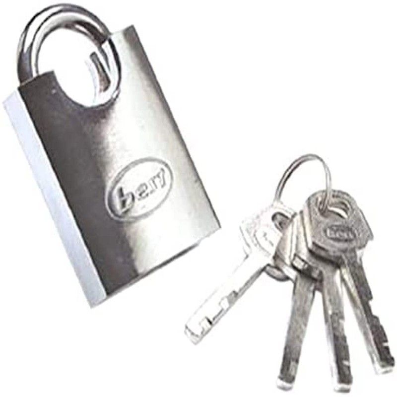 Merriway® BH01300 Chrome on Brass Padlock with Brass Mechanism, 50mm