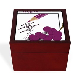 CafePress Purple Memory Keepsake Jewelry Box, 5"x5"x3.75"
