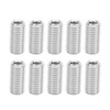 10Pcs Repair Nut Slotted Stainless Steel Thread Extension Reduce Sleeve