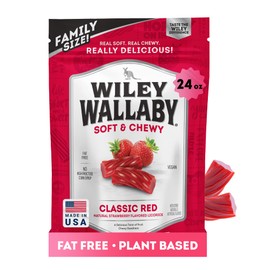 Wiley Wallaby Licorice 24 Ounce Classic Gourmet Soft & Chewy Australian Red Licorice Candy Twists, 1 Pack