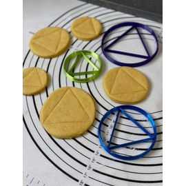 Set of 3 Premium Quality Purim Hamentashen Humentashen Oznei Haman Cookie Cutter Mold Produced by 3D Kitchen Art