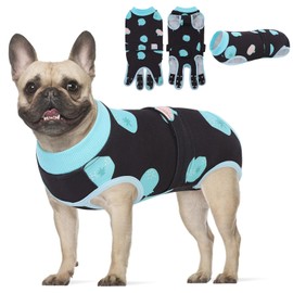 KOESON Recovery Suit for Dogs, Female Male Pet Surgery Onesie Post Spay Neuter, Professional Dog Abdominal Recovery Shirt with Pee Hole, Soft Surgical Bodysuit Anti-Licking
