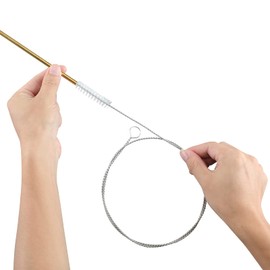 40 Inches Brush Cleaner for Cleaning Straw, Kegerator, Feeding Tube, Siphon Hose, Sunroof Drain, Refrigerator Drain, 4PCS (White)