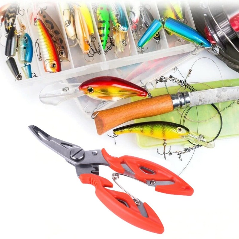 XSAJU Fishing Pliers Stainless Steel Multi-functional Split Ring Removal Needle