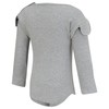 ScratchSleeves | Flip-mitt Bodysuit for Itchy Babies | Grey Marl