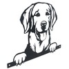 AB Tools Black Metal Peeking Retriever Silhouette with Fixing Plate