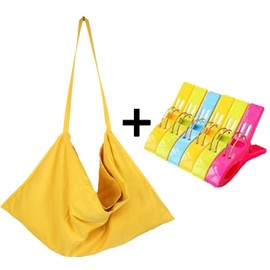 VOCOOL Lounge Chair Cover Beach Towels Covers Microfiber Pool Chair Towel with Pockets for Summer Holidays Sunbathing Garden Sun Lounger, Yellow