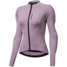 WOSAWE Light Motorcycle Jacket Women Padded Motorcycle Shirt with Armor Summer Sport Bike Protective Gear, Purple M