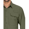 linlon Mens Safari Shirts Long Sleeve UV Protection Hiking Fishing
