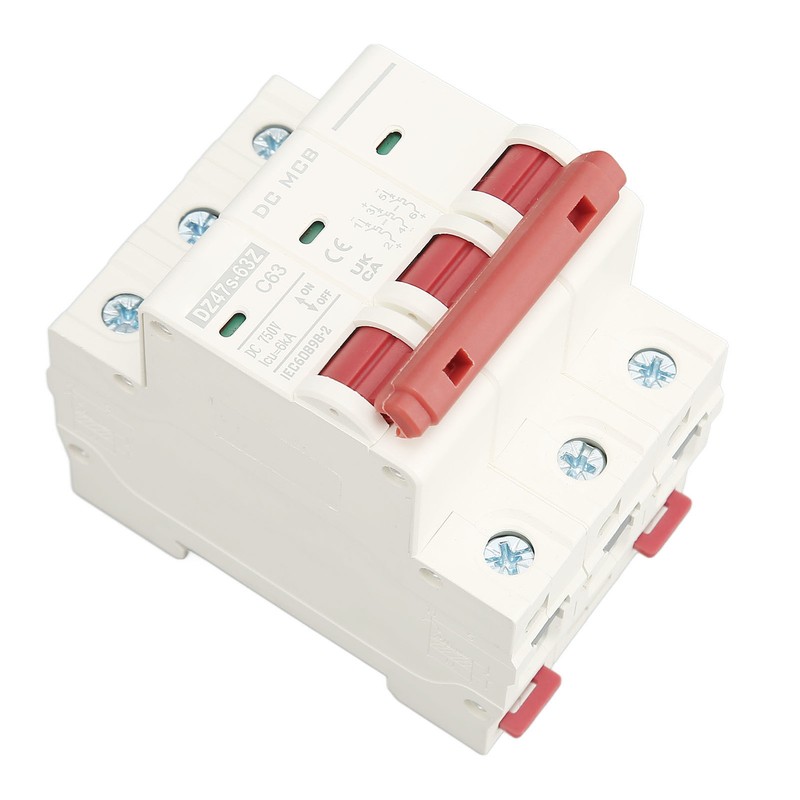 3P Miniature Circuit Breaker DIN Rail Mounted Short Circuit Protection