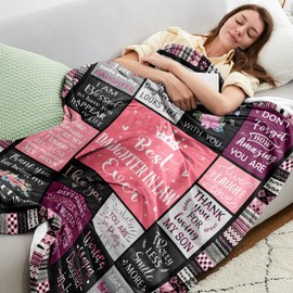 Ivivis Daughter in Law Gifts from Mother in Law, Birthday Gifts for Daughter in Law, Future Daughter in Law Gifts, Christmas Mothers Day Wedding Gifts for Daughter-in-Law Throw Blanket 60"X50"
