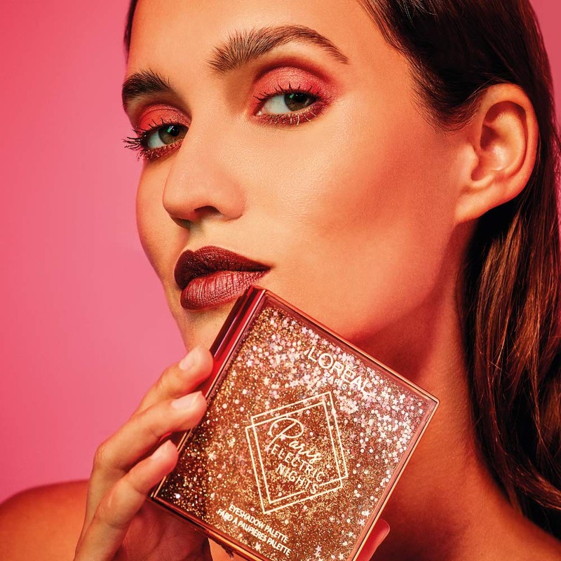 L'Oréal Paris Electric Nights Lidschatten-Palette, 9 Farben, elektrisch, mehrfarbig