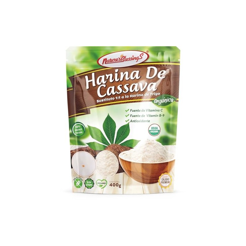 Nature's Blessings Harina de Cassava Certificada Orgánica 400g