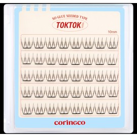 Coringo [Corinco Single Length] Taptap No Glue Eyelash Pure 10mm / [코링코 단일길이] 톡톡하라 노글루 속눈썹 퓨어 10mm