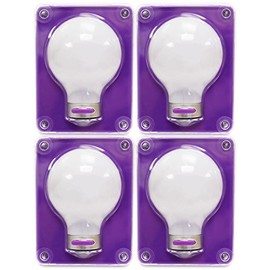 Crazy Colors Wall Bulb Cob LED Night Light - Ultra Bright - New LED Technology - Super Bright LED Lights - Project Light - Night Light - 200 Lumens (Purple 4 Pack)
