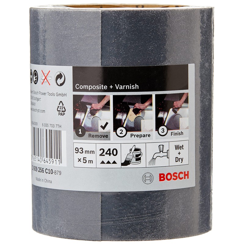 Bosch Professional 1x Sanding Roll SiC (for Coated material, Lacquer,