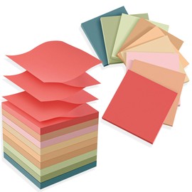 (18 Pads) Pop Up Sticky Notes 3x3 Refills, Vintage Color, Strong Adhesive Memo Pad Bulk, Suitable for Home, Office, School, Clean Removal