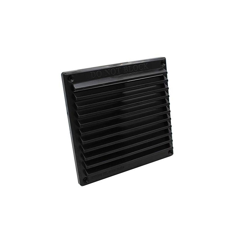 Rytons 6X6 Louvre Ventilation Grille with Flyscreen - Black