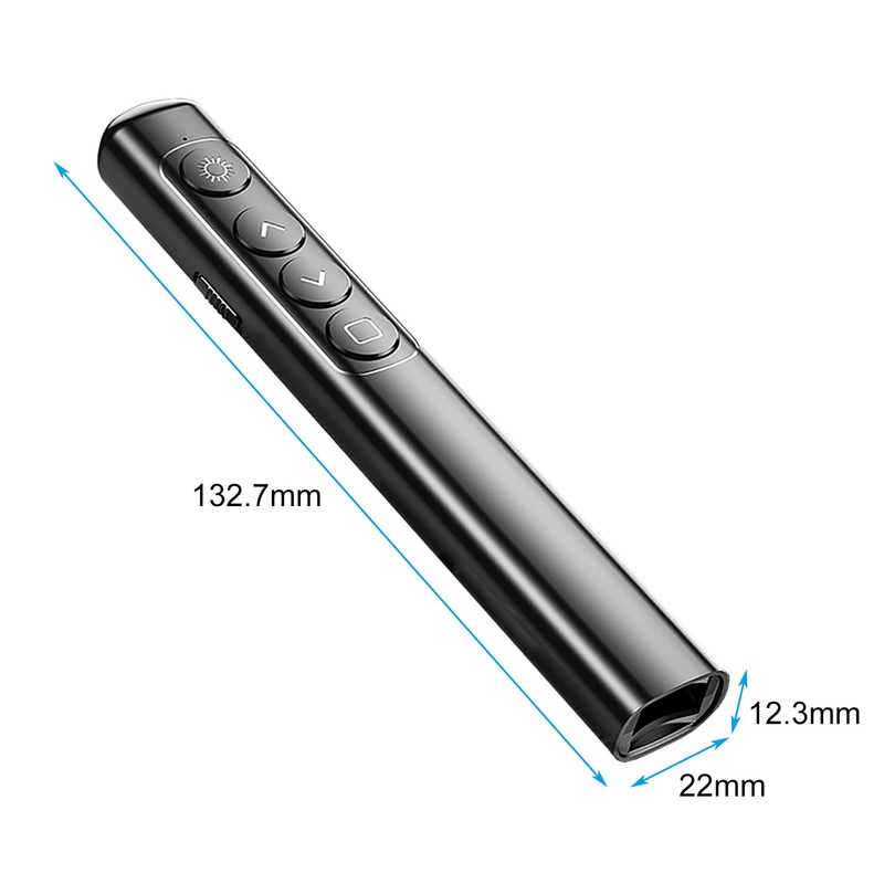 Neoreser Presentation Clicker, Pointer for Presentation via USB Receiver, Red