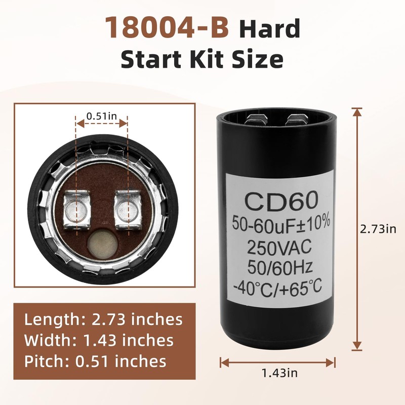 X-18004-b Capacitor Compatible with Genie 18004B Garage Door Opener Motor,