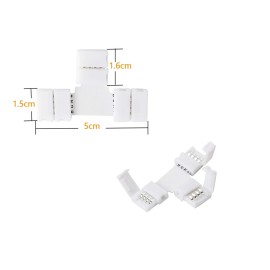 Universal 75Pcs/Set 4Pin RGB 5050 LED Connectors LED Strip Light Adapters Accessories Part