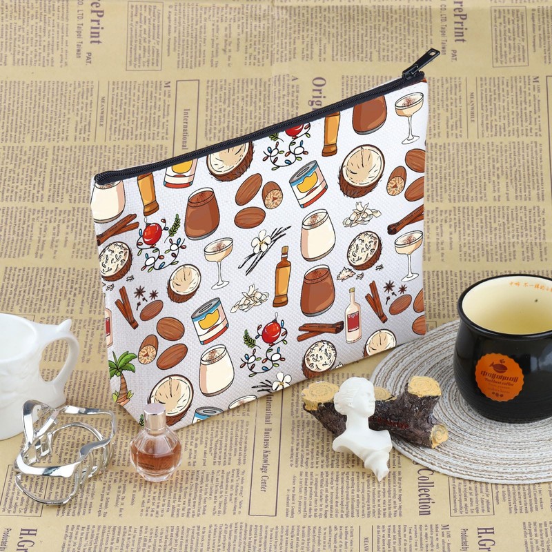 VAMSII Puerto Rico Lover Coquito Design Makeup Bag - Cosmetic