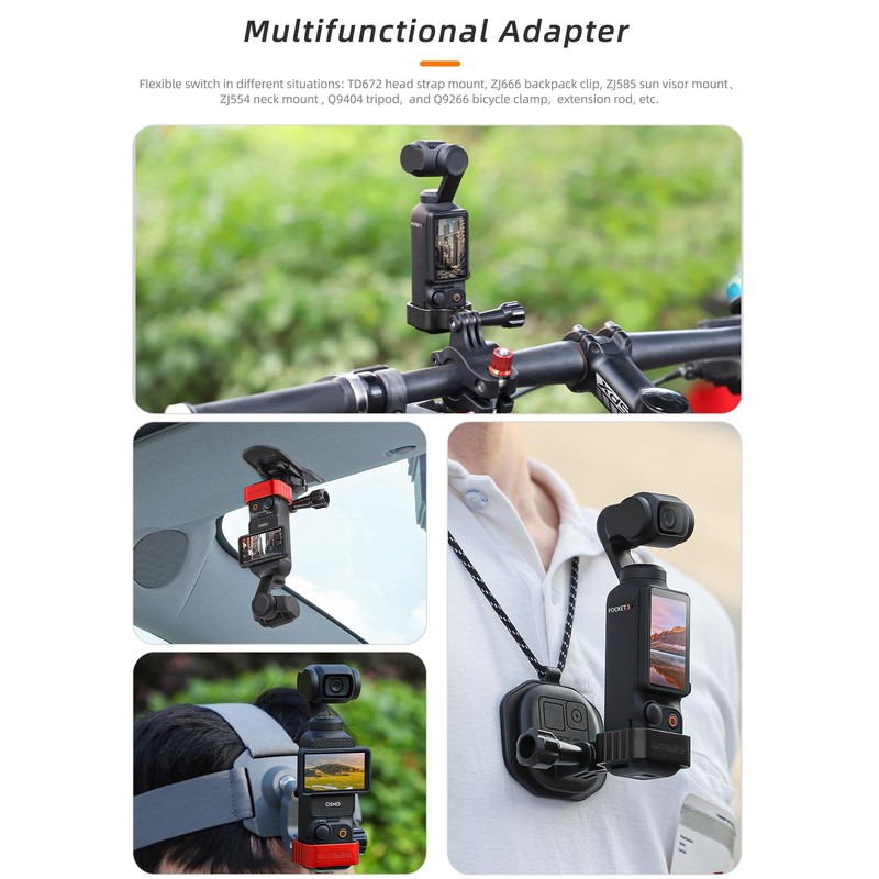 Honbobo Extend Tripod Mount Adapter for DJI Pocket 3 Metal