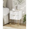 Aienvey Night Stand, Modern Bedside Table with 2 Storage Drawer,