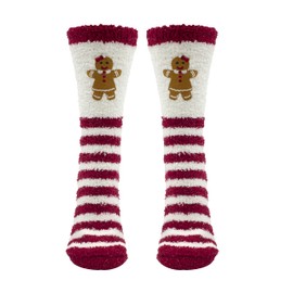 MinxNY Aromasoles Warm Fluffy Chenille Lavender infused Socks (Ginger Bread)