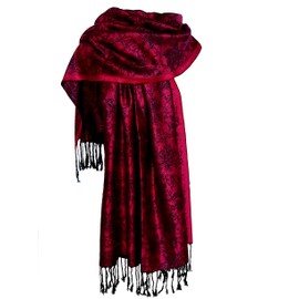 Nella-Mode Elegant & Elegant Scarf Stole Floral Pattern Many Colours, red