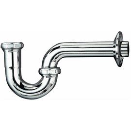 PLUMB PAK 301K 1-1/4" x 1-1/4" P-Trap - 17 Gauge - Less Clean Out - Chrome Plated