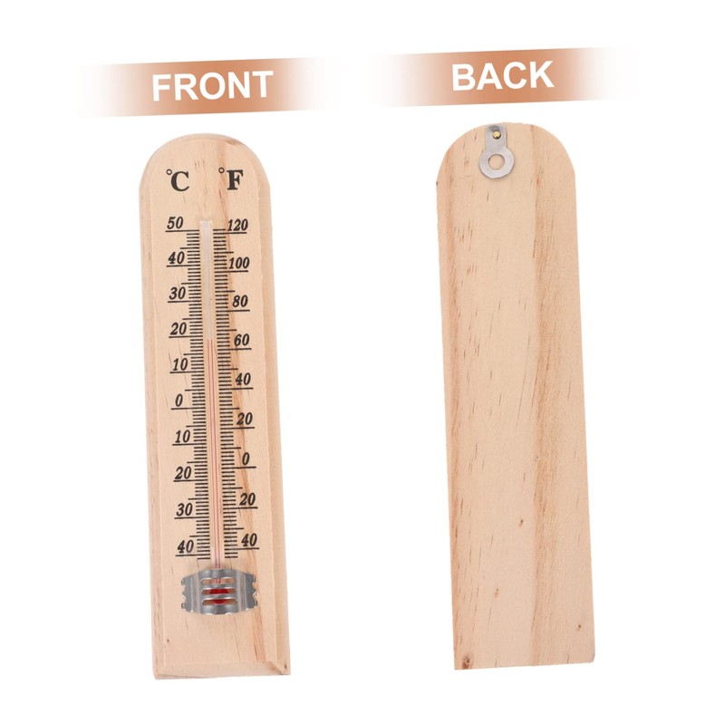 CAXUSD Professional Wall Thermometer Pcs Wooden Room Thermometers Accurate Temperature