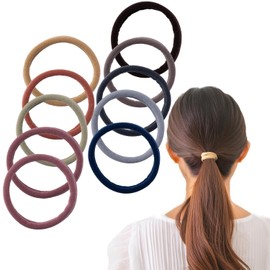ISMCREATION Hair Rubber Adult Hair Rubber Set of 10 (Suitable for Rough Use) (Mixed Color B)