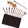 Juego de 12 brochas de maquillaje para ojos, corrector, cejas,