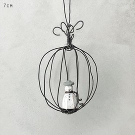 East of India Rustic Wire Hanging Christmas Bauble Wooden Snowman, Rustic Unique Gift, Christmas Decoration, Wire Decor, Hanging Christmas Home Decoration
