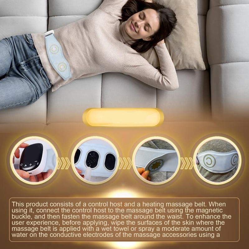 Pulse Waist Massage Belt Hot Compress 39 Strength Temperature Adjust