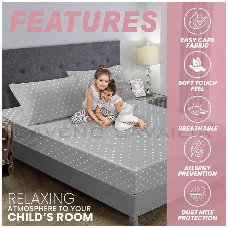 GC GAVENO CAVAILIA Toddler Sloth Print Double Fitted Sheet Double