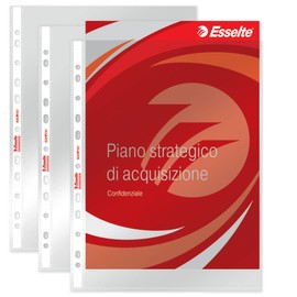 Esselte Perforated Envelopes, Copy Safe de Luxe, Transparent, Document Holder A4 PP lucido
