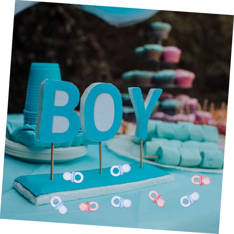 LIFKOME 100Pcs Acrylic Mini Pacifiers for Shower Decorations Shower Favors