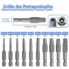 Mesee 5-Point Screwdriver Bit, Magnetic 5 Point Torx Security Head,